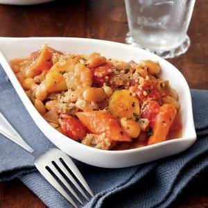 Thyme scented white bean cassoulet 
