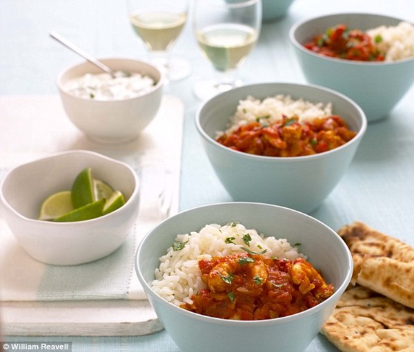 Tiger prawn balti