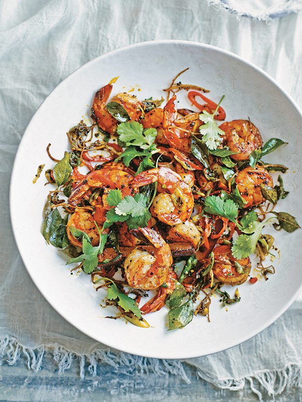Tiger shrimp with lime, ginger & mustard seeds