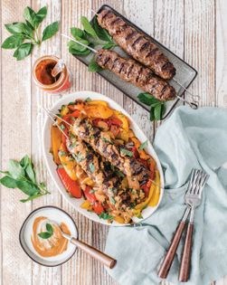 Tikka masala beef kebabs
