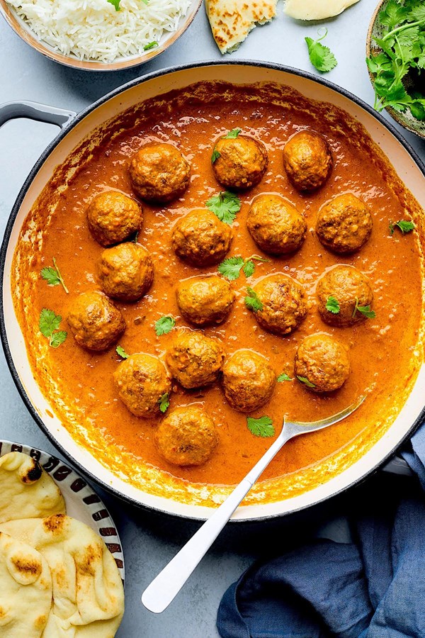 Tikka masala meatballs