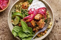 Tikka-spiced chicken with grains