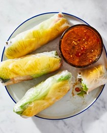 Tilapia and pineapple spring roll
