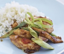 Tilapia with scallions and black bean sauce