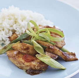 Tilapia with scallions and black bean sauce