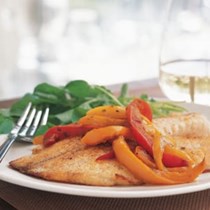 Tilapia with sweet peppers
