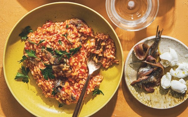 Tinned tomato risotto (Risotto Margherita)