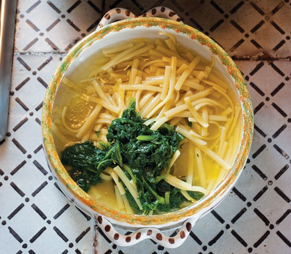 Tinniruma soup (Minestra di tinniruma)