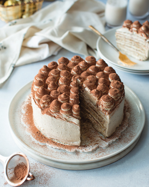 Tiramisu crepe cake