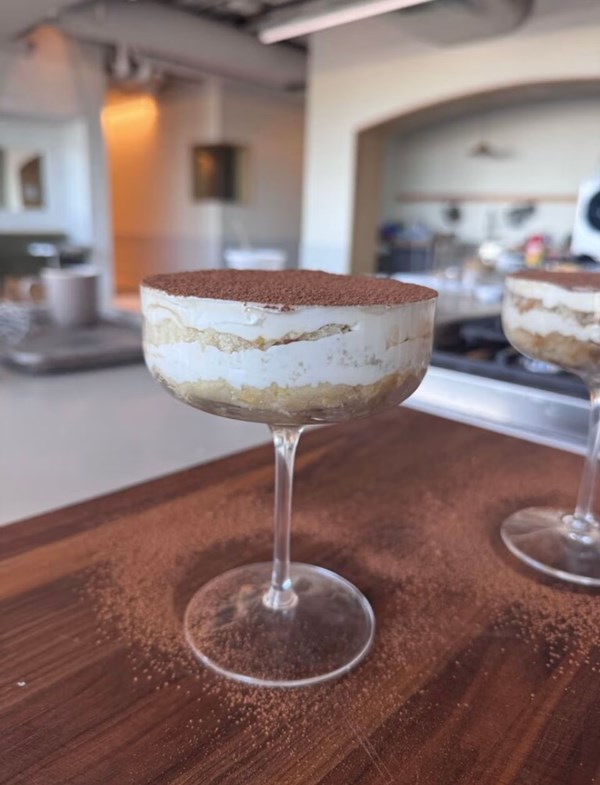Tiramisu in coupe glasses