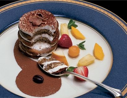 Tiramisu with fresh fruit