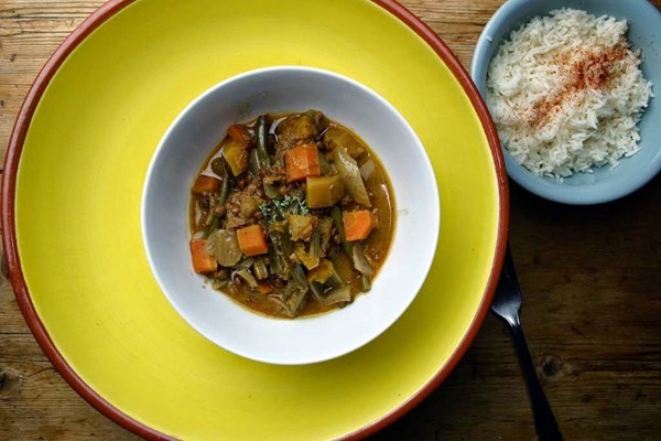 Tired veg Thai coconut curry