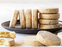 Toasted almond sablé cookies