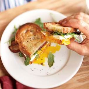 Toasted breakfast sandwich