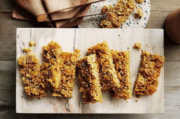 Toasted buckwheat golden syrup joys