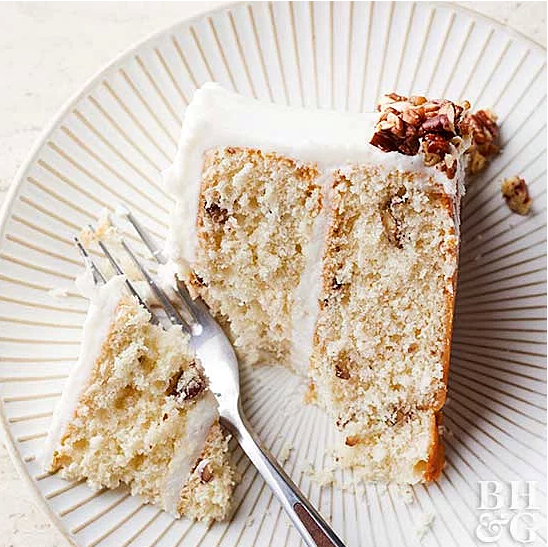 Toasted butter-pecan cake
