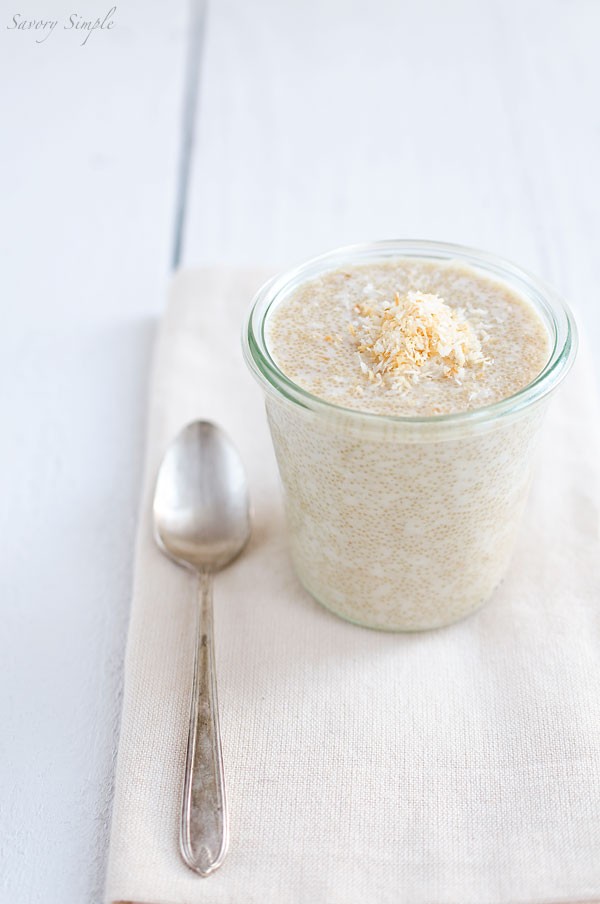 Toasted coconut amaranth porridge