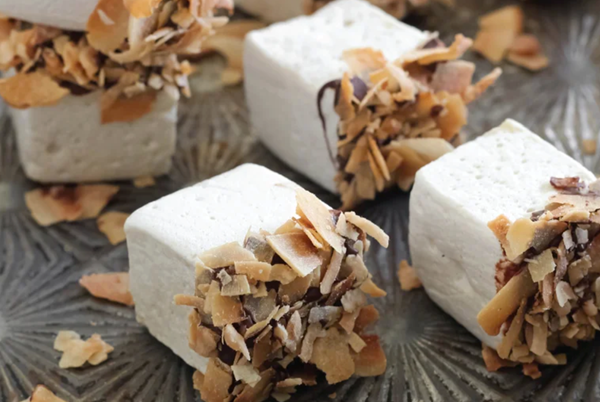Toasted coconut bourbon marshmallows