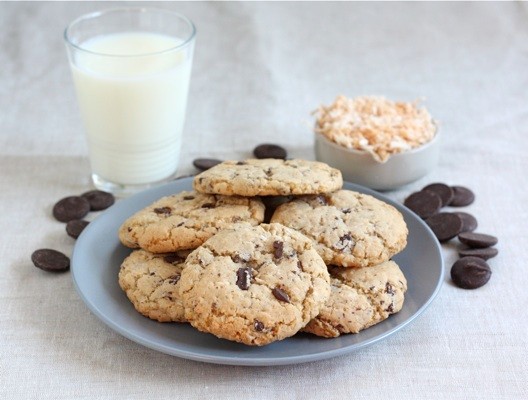 Toasted coconut chocolate chunk cookies
