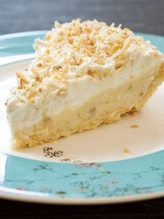 Toasted coconut cream pie with lime whipped cream