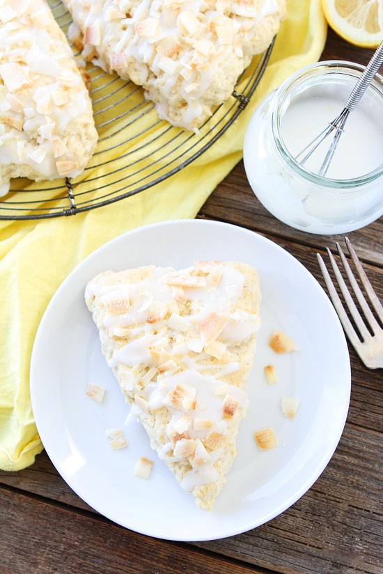 Toasted coconut lemon scones