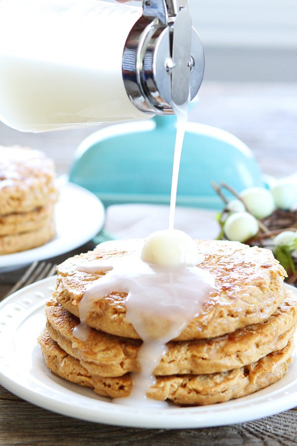 Toasted coconut pancakes