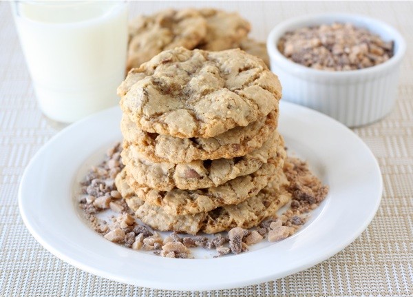 Toasted coconut, toffee, & chocolate chip cookies