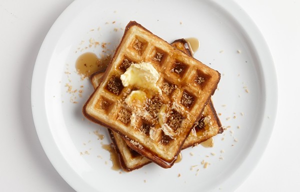 Toasted coconut waffles