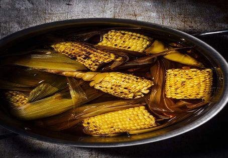 Toasted corn husk stock