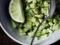 Toasted cumin and lime cucumber salad