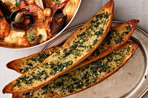 Toasted garlic-butter-and-herb bread