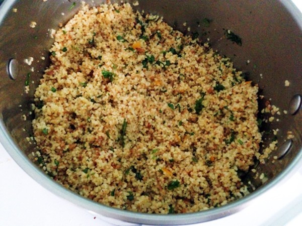 Toasted garlic couscous with preserved lemon