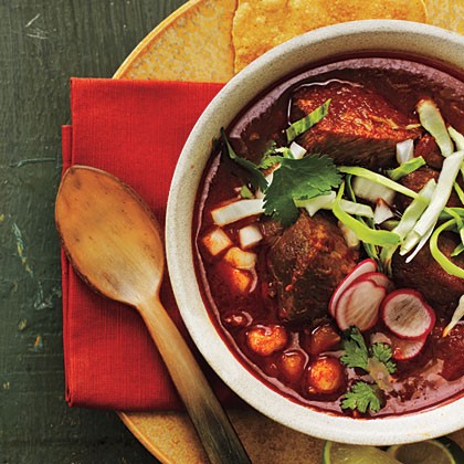 Toasted guajillo and pork posole