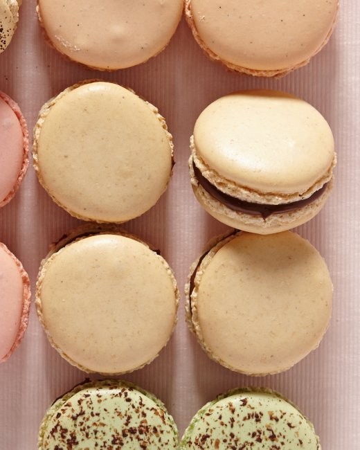 Toasted hazelnut and chocolate macarons