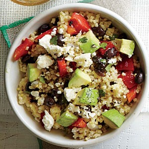 Toasted millet with cilantro vinaigrette