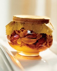 Toasted nuts in honey