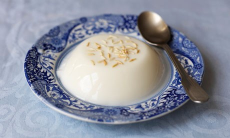 Toasted rice blancmange