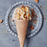 Toasted sesame and honey ice cream