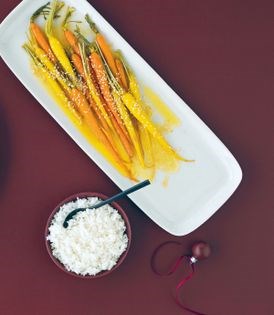 Toasted sesame, honey + yuzu carrot salad