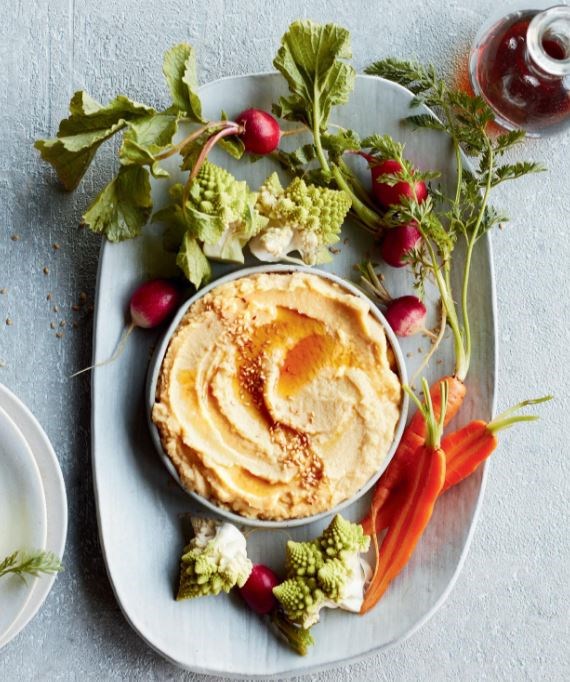 Toasted sesame miso hummus