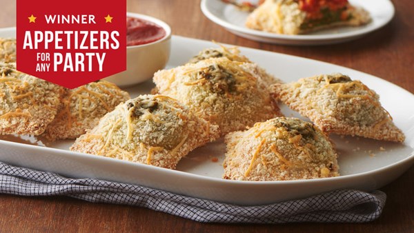 Toasted spinach pesto ravioli [Joanne Tucker]