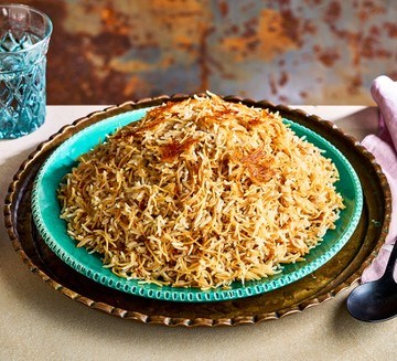 Toasted vermicelli rice (Reshteh polo)