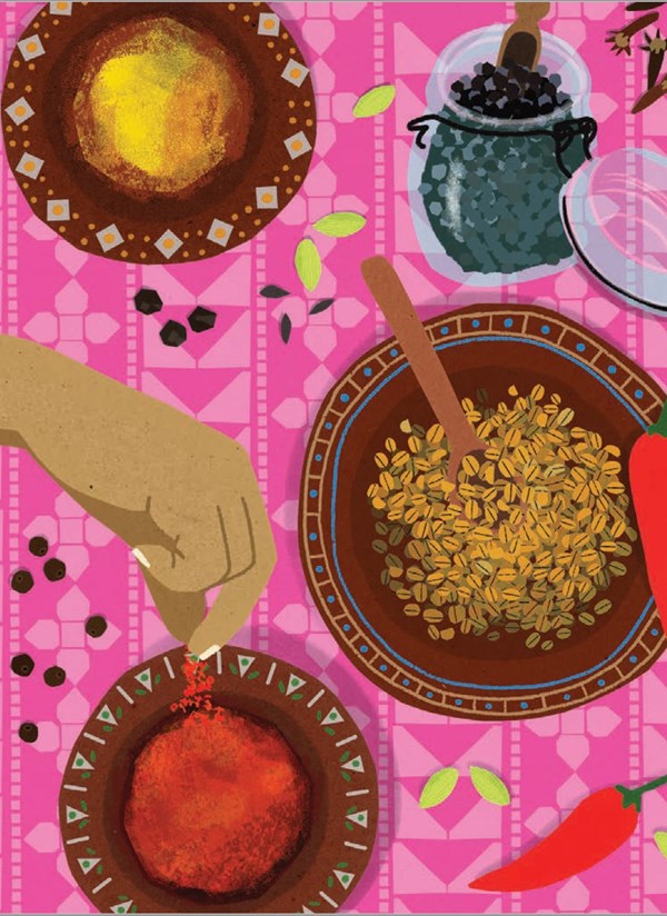 Toasted whole spices with ginger and nutmeg (Berbere)