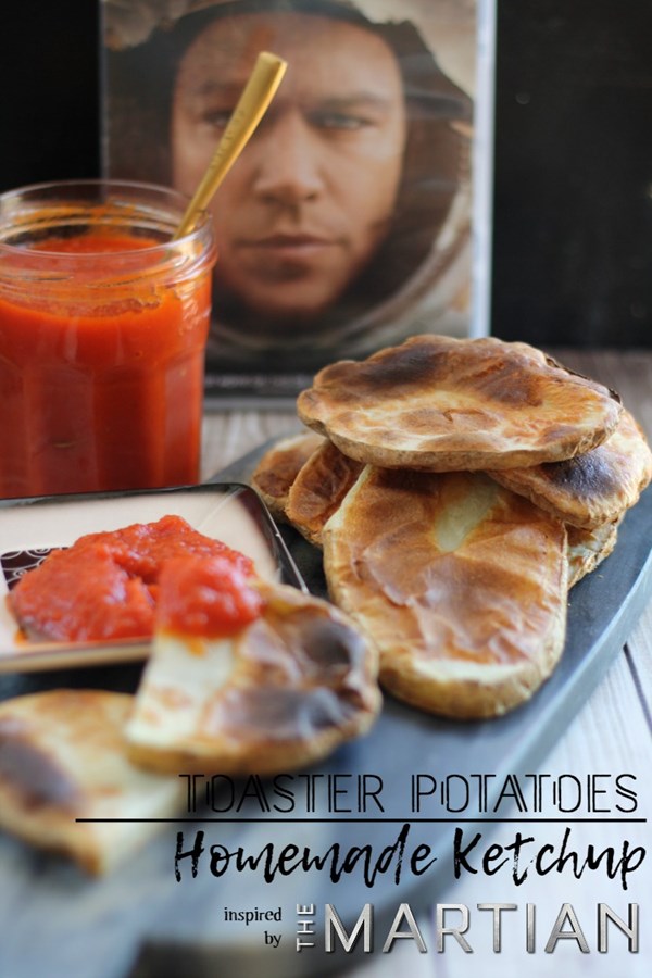 Toaster potatoes and homemade ketchup