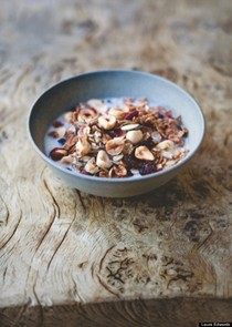 Toasty rye muesli with hazelnuts and dried cranberries