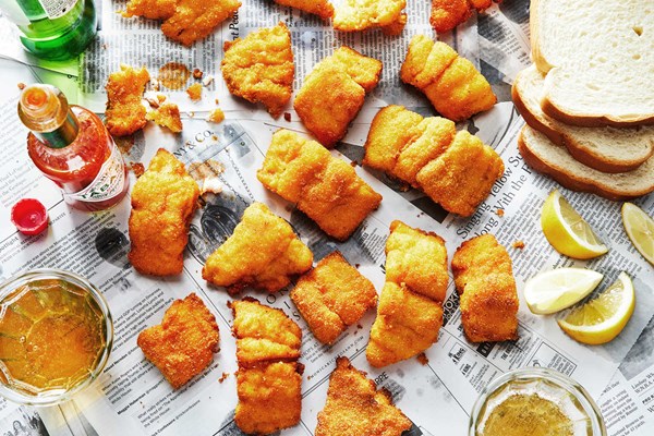 Todd Richards's fried catfish with hot sauce