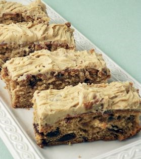 Toffee and date tray bake