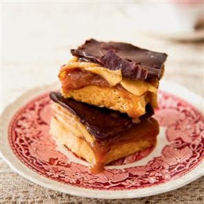 Toffee apple millionaire's shortbread