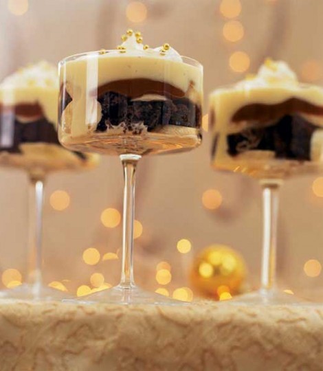 Toffee banana trifles
