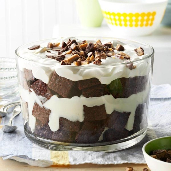 Toffee brownie trifle
